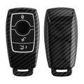 kwmobile Autoschlüssel Hülle kompatibel mit Mercedes Benz Smart Key Autoschlüssel (nur Keyless) - Hardcover Schutzhülle Schlüsselhülle Cover in Schwarz Schwarz  [dsg01]