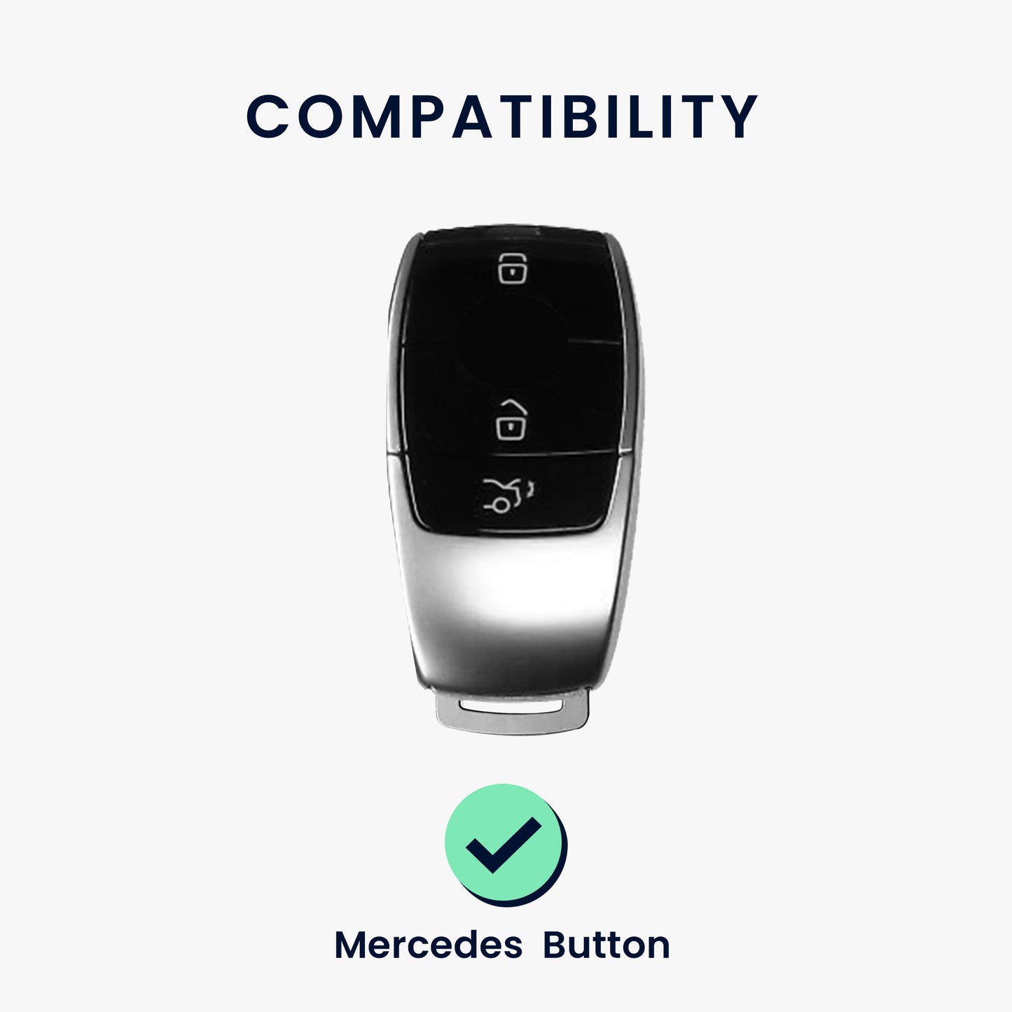 kwmobile Autoschlüssel Hülle kompatibel mit Mercedes Benz Smart Key Autoschlüssel (nur Keyless) Hardcover Schutzhülle Schlüsselhülle Cover