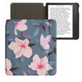 kwmobile Schutzhülle für Kobo Libra 2 Hülle - eReader Flip Case mit Auto Sleep Funktion - Bücherregal mit Pflanzen