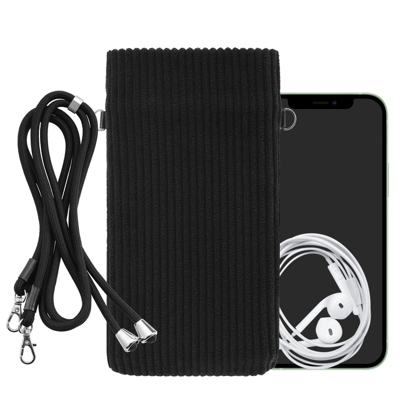 kwmobile Handytasche für Smartphones - 7" Handy Tasche - Handytasche mit Handykette 17,7 x 9 cm Innenmaße