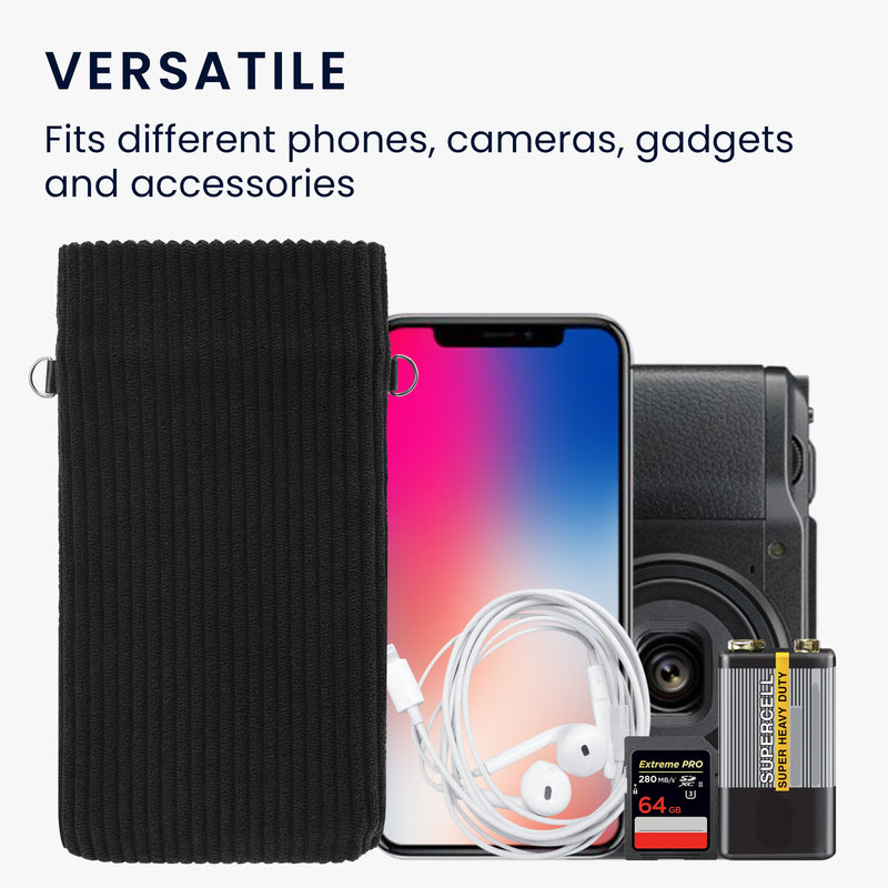 kwmobile Handytasche für Smartphones - 7" Handy Tasche - Handytasche mit Handykette 17,7 x 9 cm Innenmaße