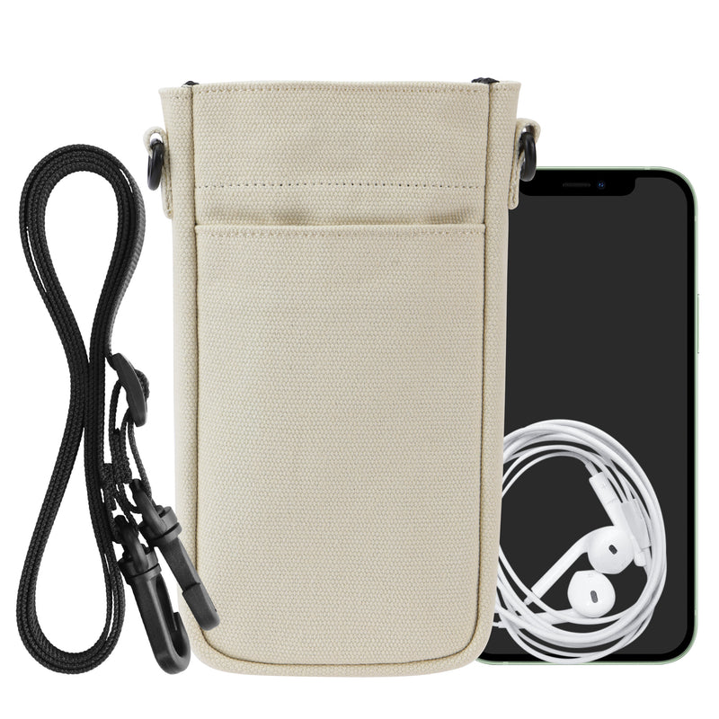 kwmobile Handytasche für Smartphones - 7" - Handy Hülle mit Band - Handy Tasche mit Handykette 16,5 x 10 cm Innenmaße