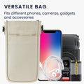 kwmobile Handytasche für Smartphones - 7" - Handy Hülle mit Band - Handy Tasche mit Handykette 16,5 x 10 cm Innenmaße