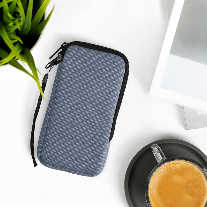 kwmobile Handy Tasche kompatibel mit Smartphones Hülle mit Mikrofaser Inlay Handytasche mit 17,2 x 8,4 cm Innenmaße