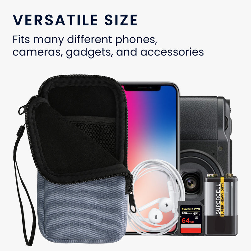 kwmobile Handy Tasche kompatibel mit Smartphones Hülle mit Mikrofaser Inlay Handytasche mit 17,2 x 8,4 cm Innenmaße
