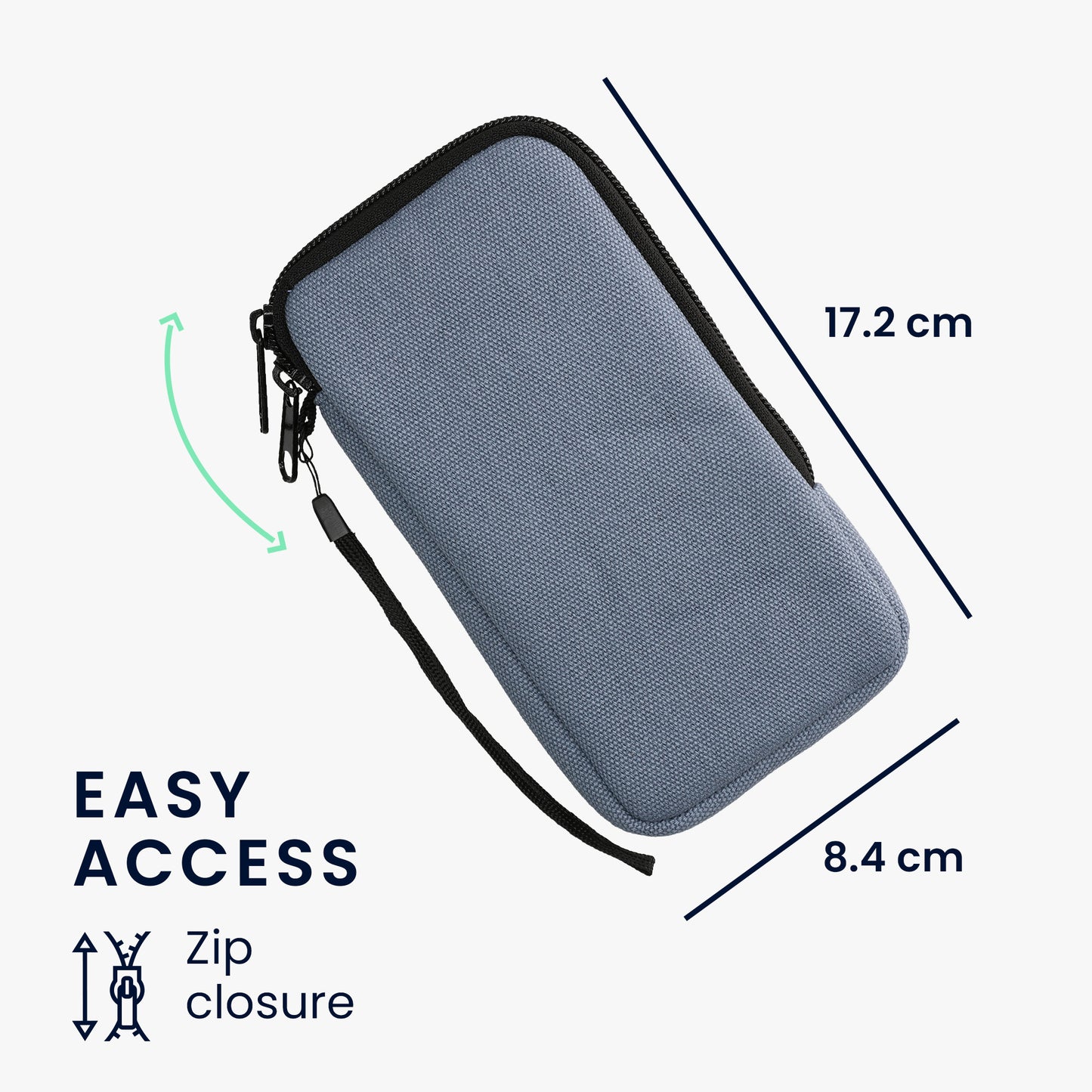 kwmobile Handy Tasche kompatibel mit Smartphones Hülle mit Mikrofaser Inlay Handytasche mit 17,2 x 8,4 cm Innenmaße