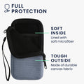 kwmobile Handy Tasche kompatibel mit Smartphones Hülle mit Mikrofaser Inlay Handytasche mit 17,2 x 8,4 cm Innenmaße
