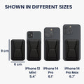 kwmobile Stick-on Kartenhalter für Smartphones Kunstleder Halter mit Standfunktion 65 x 95 mm Platz für 2 Karten