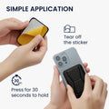 kwmobile Stick-on Kartenhalter für Smartphones Kunstleder Halter mit Standfunktion 65 x 95 mm Platz für 2 Karten