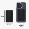 kwmobile Stick-on Kartenhalter für Smartphones Kunststoff Halter mit Halteband Platz für bis zu 4 Karten