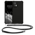 kwmobile Necklace Case kompatibel mit Motorola Edge 30 Neo Hülle - Cover mit Kordel zum Umhängen - Silikon Schutzhülle