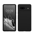 kwmobile Handyhülle für Google Pixel 7a Hülle, für Pixel 7a Case - Hülle Silikon - kabelloses Laden - Schwarz Schwarz  