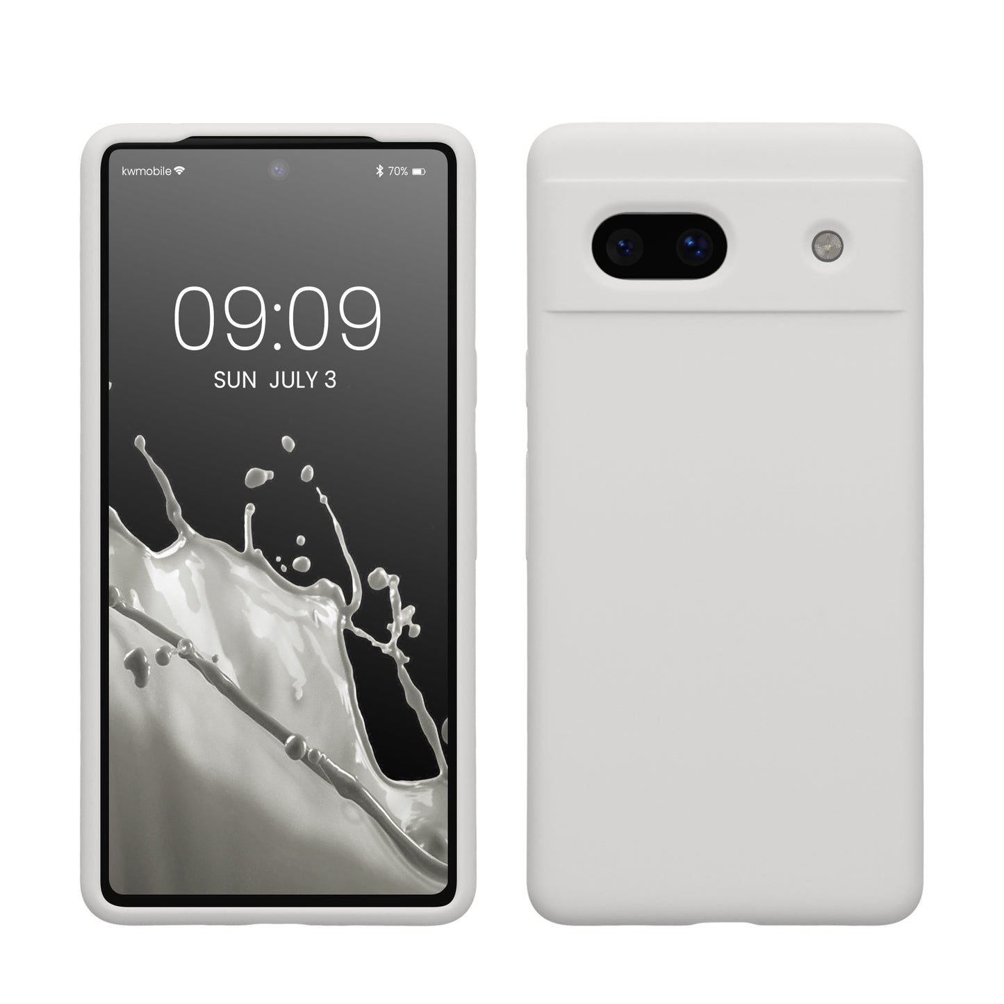kwmobile Handyhülle für Google Pixel 7a Hülle, für Pixel 7a Case - Hülle Silikon - kabelloses Laden - Weiß matt Weiß matt  