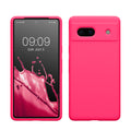 kwmobile Handyhülle für Google Pixel 7a Hülle, für Pixel 7a Case - Hülle Silikon - kabelloses Laden - Neon Pink Neon Pink  