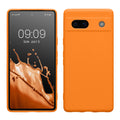 kwmobile Handyhülle kompatibel mit Google Pixel 7a Hülle - Handy Case aus weichem Silikon in Fruity Orange Fruity Orange  