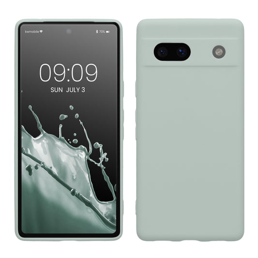 kwmobile Handyhülle kompatibel mit Google Pixel 7a Hülle - Handy Case aus weichem Silikon in Cool Mint Cool Mint  