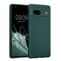 kwmobile Handyhülle kompatibel mit Google Pixel 7a Hülle - weiche Silikon Case metallisch schimmernd in Metallic Petrol Metallic Petrol  