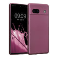 kwmobile Handyhülle kompatibel mit Google Pixel 7a Hülle - weiche Silikon Case metallisch schimmernd in Metallic Lavendel Metallic Lavendel  