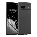 kwmobile Handyhülle kompatibel mit Google Pixel 7a Hülle - weiche Silikon Case metallisch schimmernd in Metallic Grau Metallic Grau  