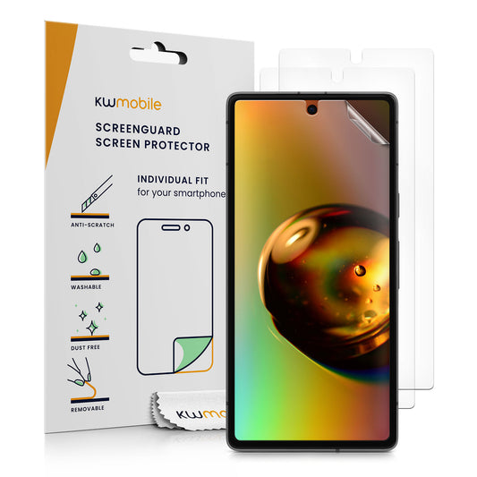 kwmobile 3x Displayschutzfolie kompatibel mit Google Pixel 7a Folie - klare Schutzfolien Set in transparent Transparent  
