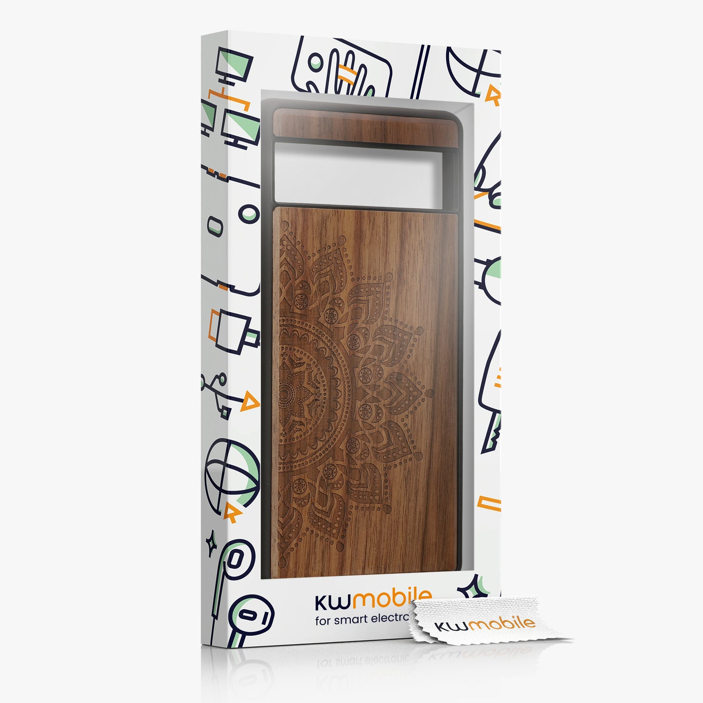 kwmobile Hülle kompatibel mit Google Pixel 7a Hülle Handy Cover TPU Handyhülle Kompass Vintage