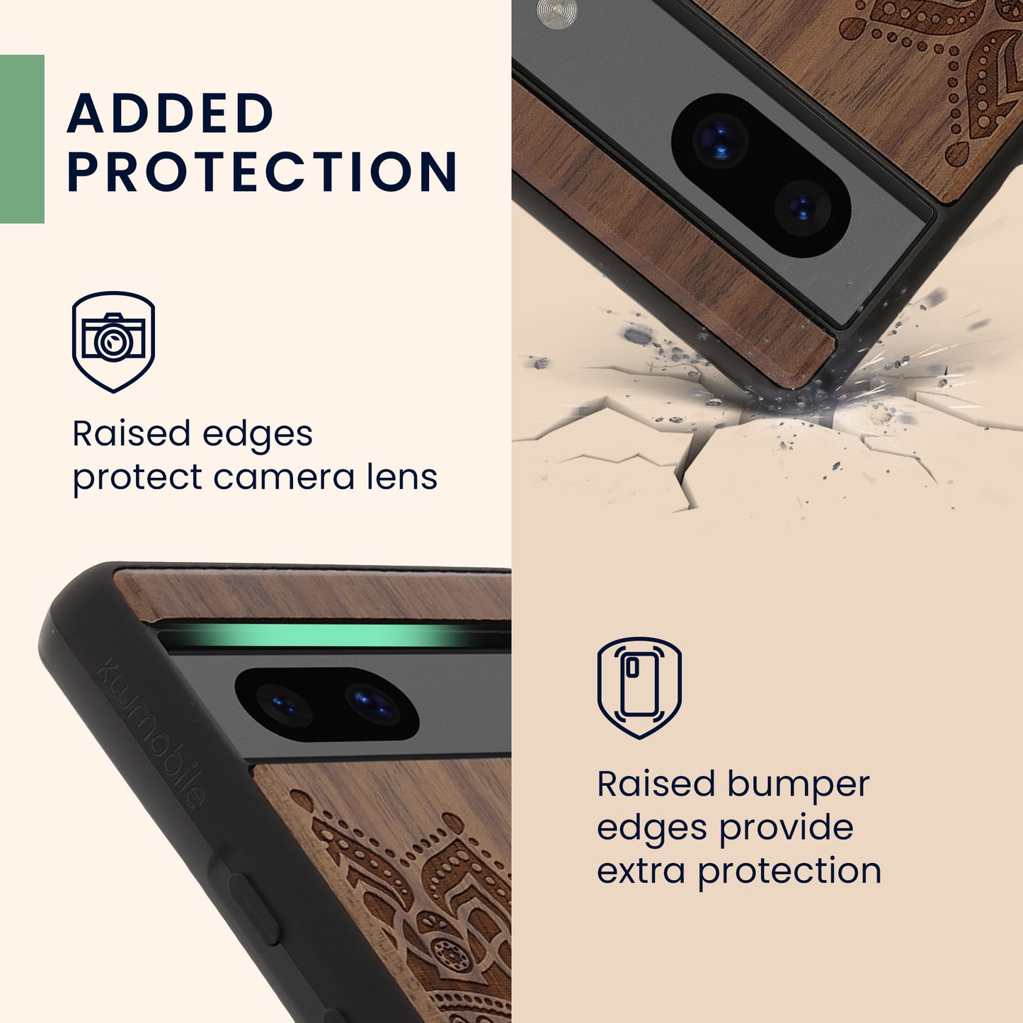 kwmobile Hülle kompatibel mit Google Pixel 7a Hülle Handy Cover TPU Handyhülle Kompass Vintage