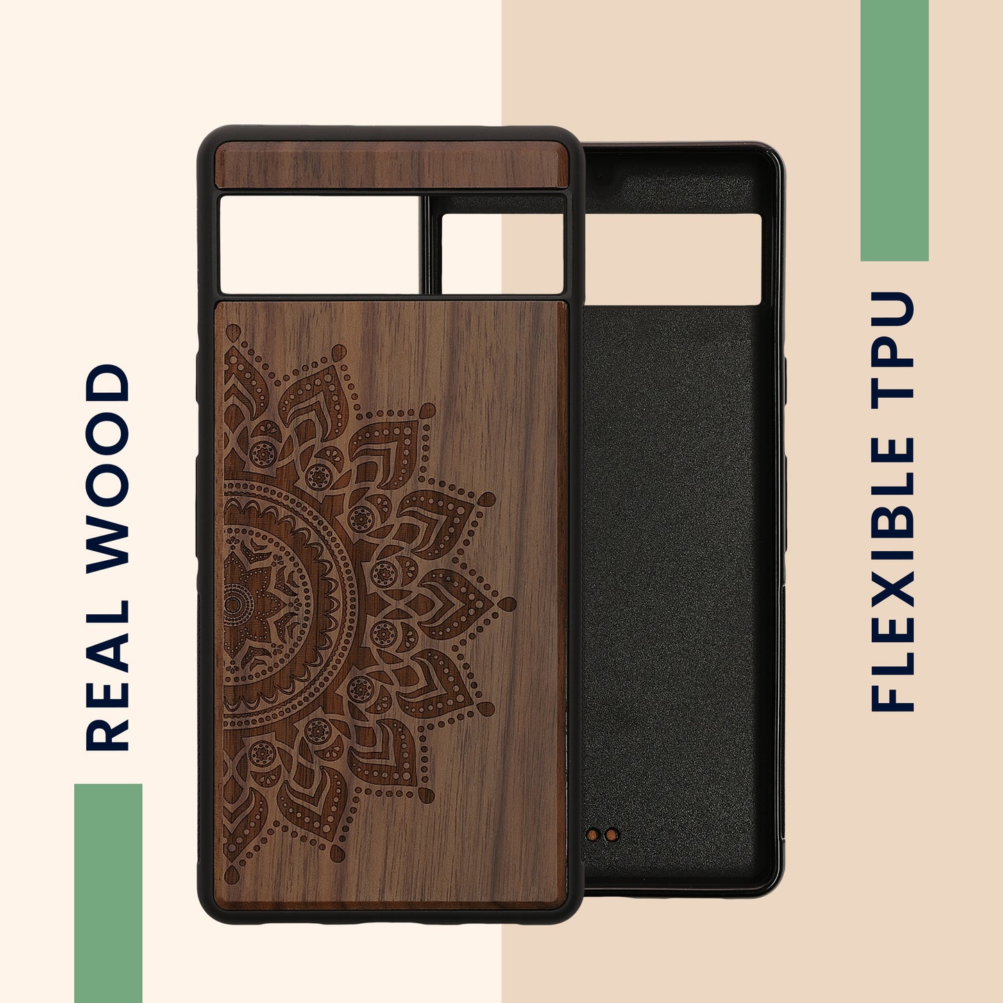 kwmobile Hülle kompatibel mit Google Pixel 7a Hülle Handy Cover TPU Handyhülle Kompass Vintage