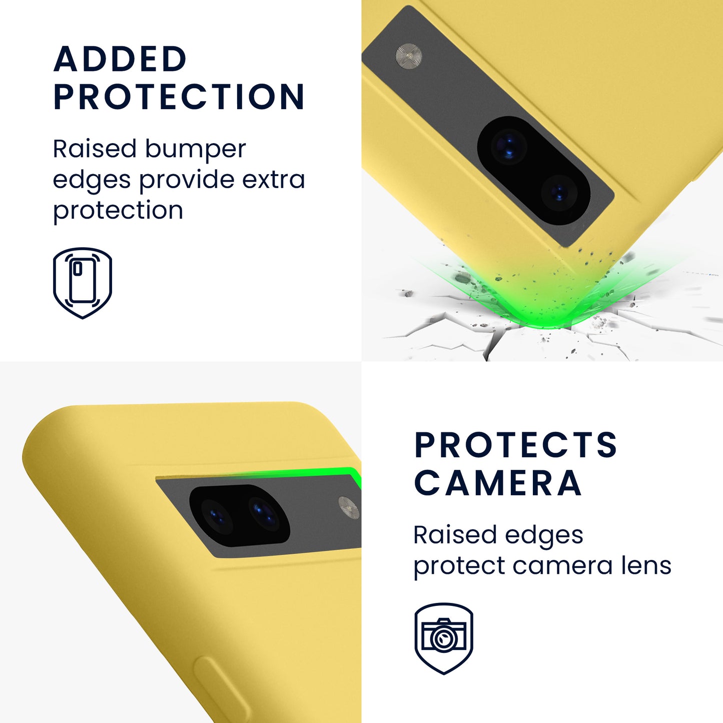 kwmobile Hülle kompatibel mit Google Pixel 7a Hülle - gummierte Silikon Handyhülle - Schutzhülle für kabelloses Laden - Case