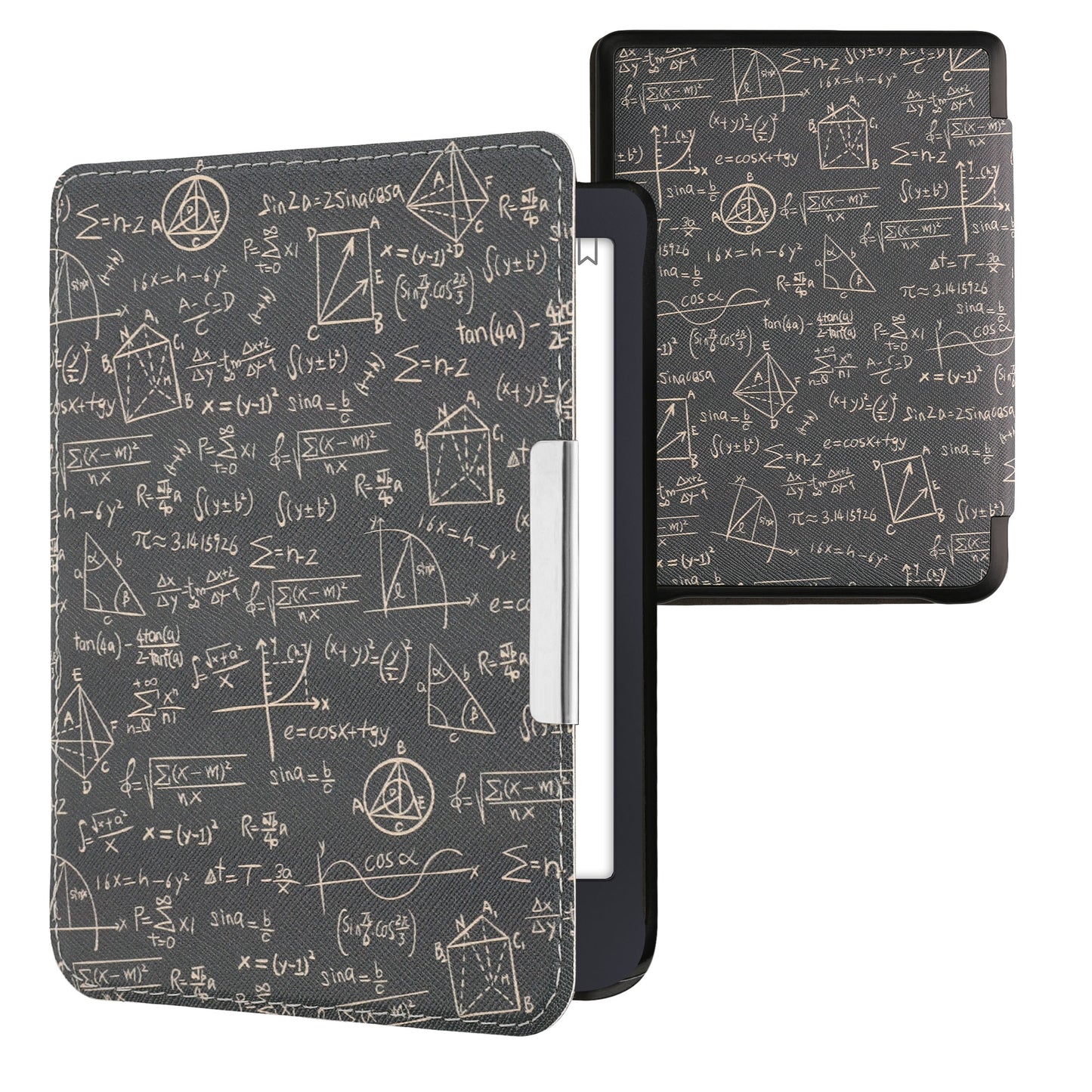 kwmobile Klapphülle kompatibel mit Tolino Shine 3 Hülle - eReader Case - Gleichung Grün Gelb Grün  [dsg03]
