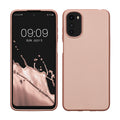 kwmobile Case kompatibel mit Motorola Moto E32 Hülle - Schutzhülle aus Silikon metallisch schimmernd - Handyhülle Metallic Rosegold Metallic Rosegold  