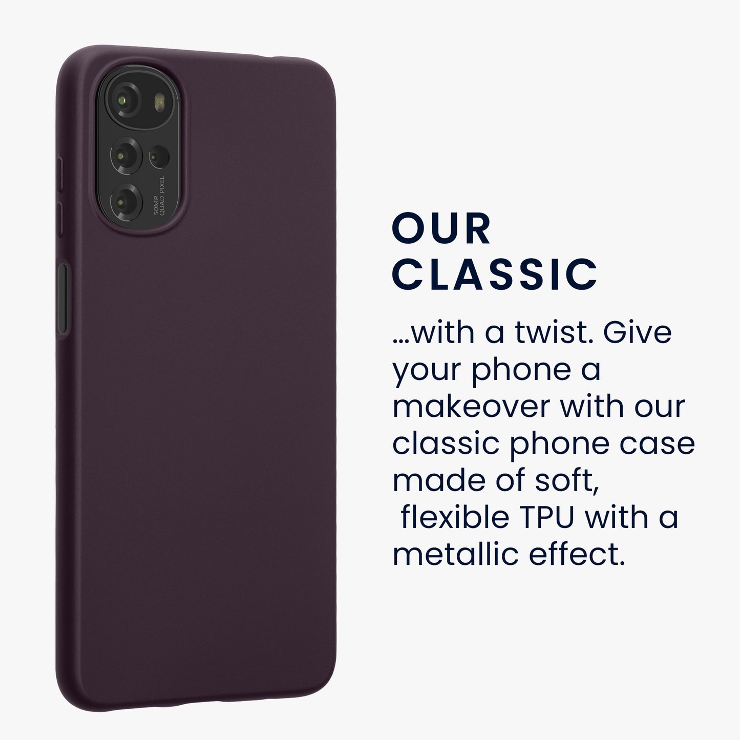 TPU Hülle für Motorola Moto G22 in Metallic Brombeere