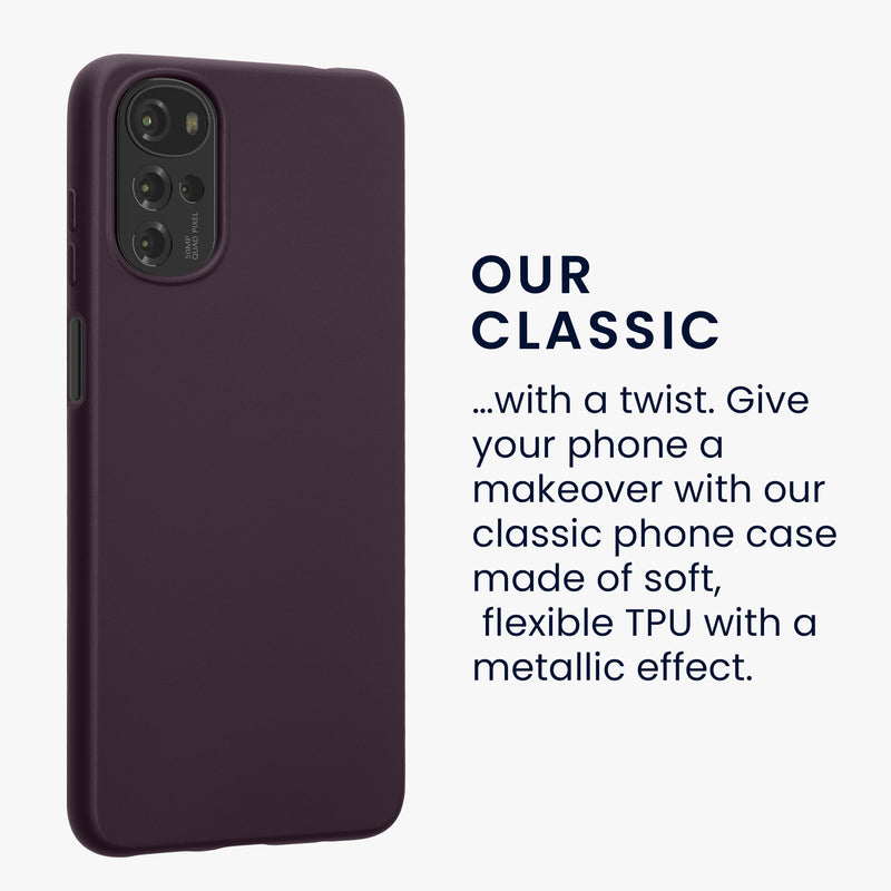 TPU Hülle für Motorola Moto G22 in Metallic Brombeere