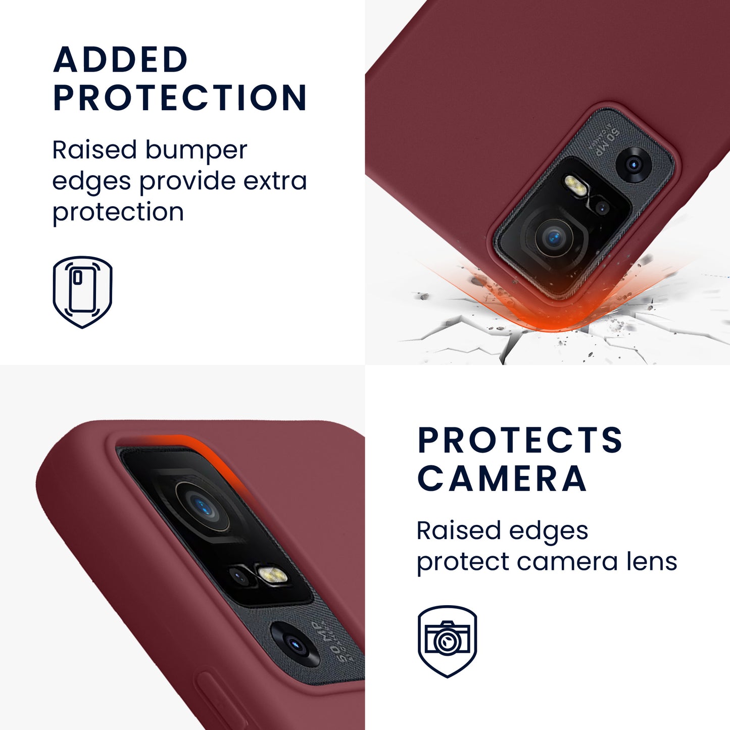 kwmobile Handyhülle für TCL 40 XL Hülle - Kabelloses Laden - Schutzhülle Cover