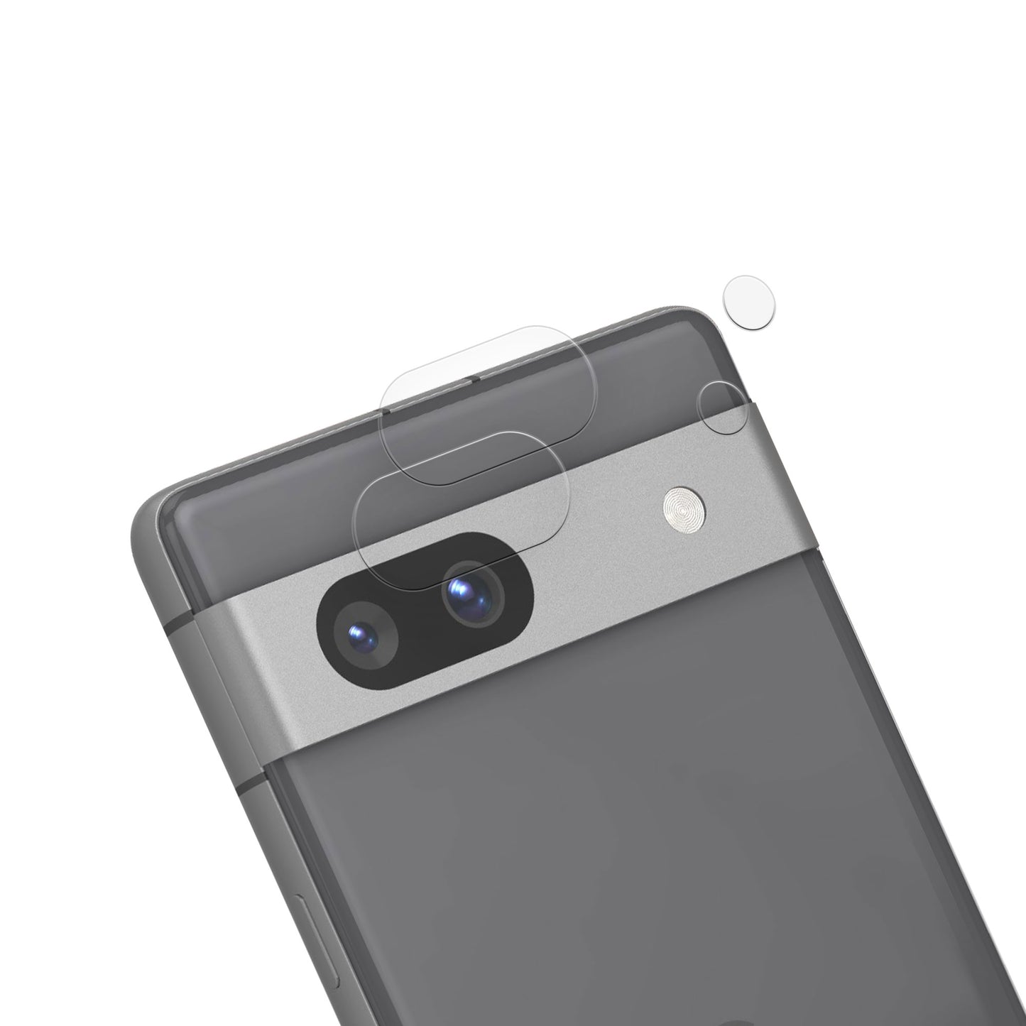 kwmobile 2x Echtglas Handy Kameraschutz kompatibel mit Google Pixel 7a - Transparentes Schutzglas Set für Smartphone Kamera - gehärtetes Glas Kamera 2er Set Transparent  