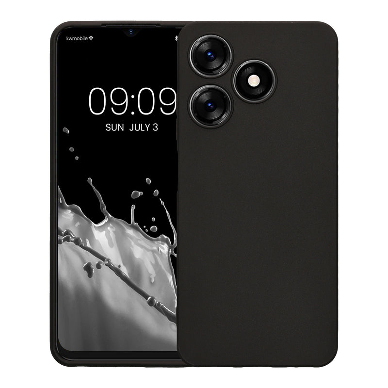 TPU Hülle mit Kameraschutz für TECNO Spark 10 in Schwarz matt