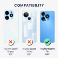 TPU Hülle mit Kameraschutz für TECNO Spark 10 in Schwarz matt