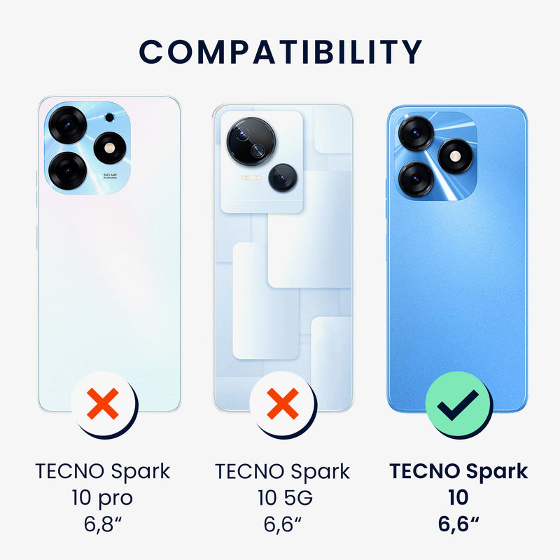 TPU Hülle mit Kameraschutz für TECNO Spark 10 in Schwarz matt