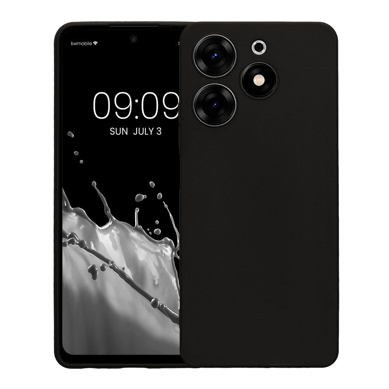 TPU Hülle mit Kameraschutz für TECNO Spark 10 Pro in Schwarz matt