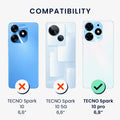 TPU Hülle mit Kameraschutz für TECNO Spark 10 Pro in Schwarz matt