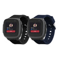 kwmobile Armband S kompatibel mit XPLORA X5 / X5 Play - 2x Fitnesstracker Sportarmband aus TPU und Silikon Schwarz  [dsg01]