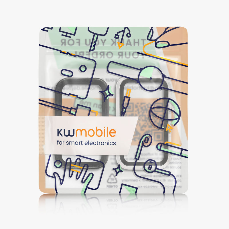 kwmobile Glas Hülle für Huawei Band 9 / Band 8 Schutzhülle Fullbody Fitnesstracker Case Set