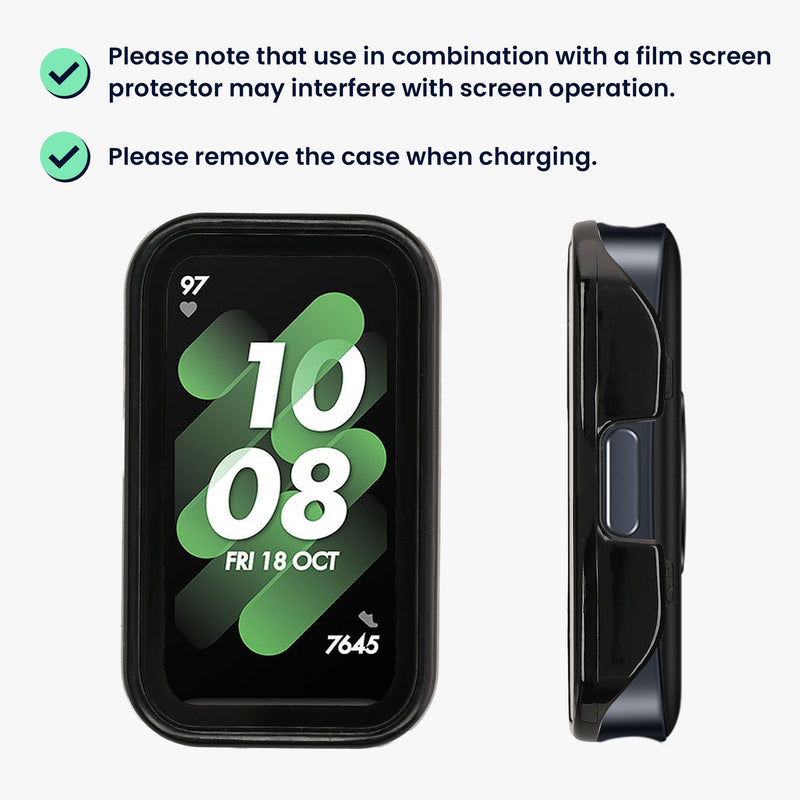 kwmobile Glas Hülle für Huawei Band 9 / Band 8 Schutzhülle Fullbody Fitnesstracker Case Set