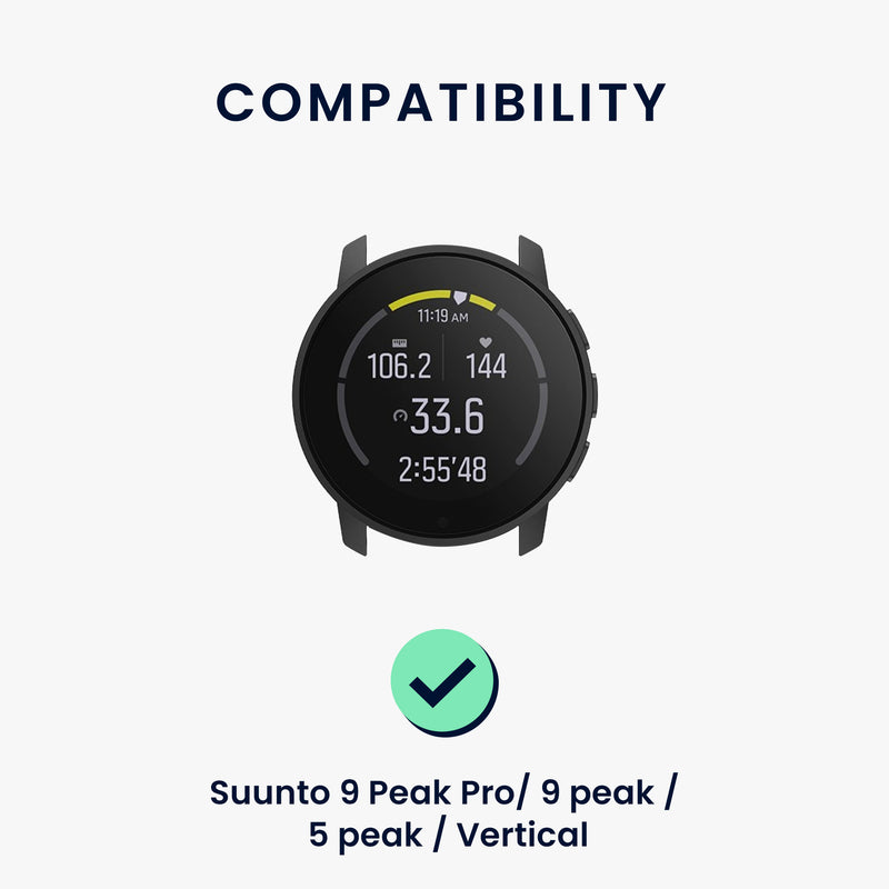 kwmobile Uhrenarmband für Suunto 9 Peak Pro/9 peak/5 peak/Vertical Fitnesstracker Band Set Ersatzarmband Smartwatch