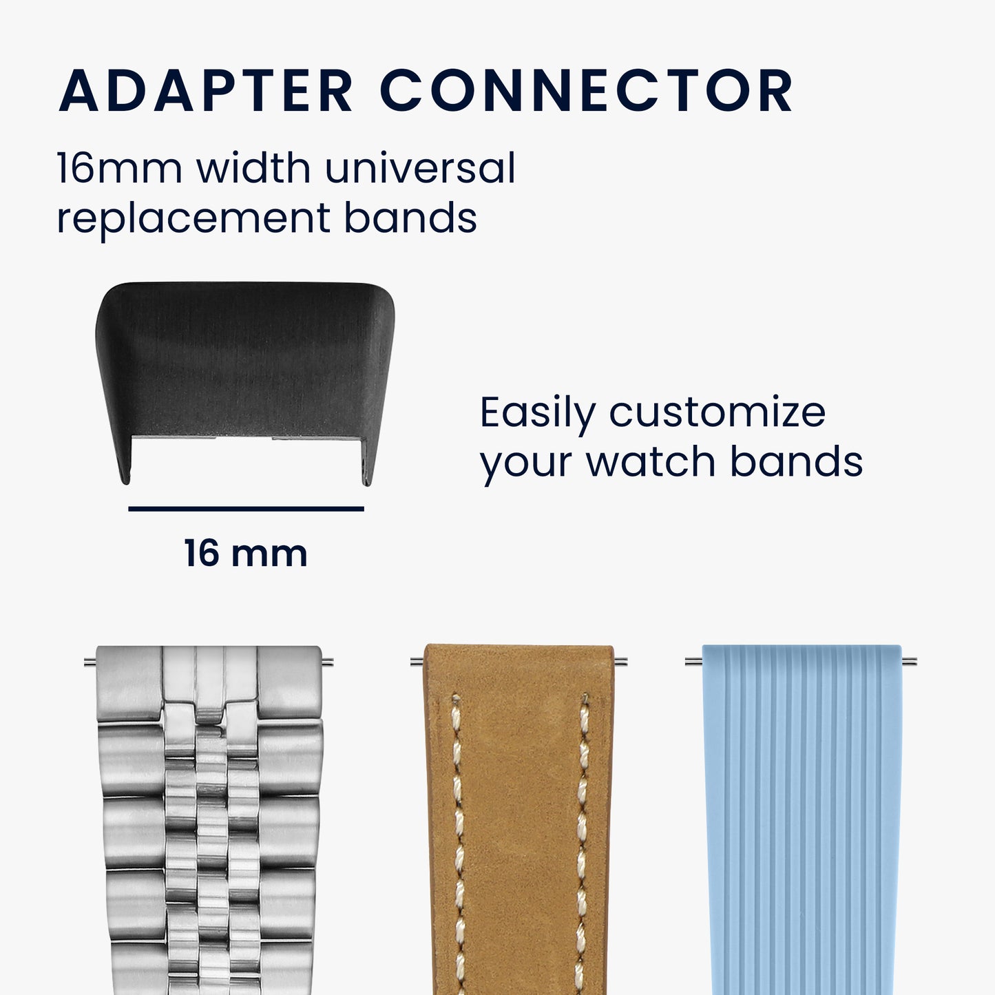 16mm Metall Adapter Set für Uhrenarmbänder
