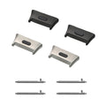 kwmobile 4x Metall Adapter mit 20mm Bandbreite kompatibel mit Xiaomi Redmi Watch 3 Uhrenarmband - Smartwatch Armband Anschlussadapter Set aus Metall Silber  [dsg01]