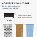 kwmobile Metall Adapter mit 20mm Bandbreite kompatibel mit Xiaomi Redmi Watch 3 Uhrenarmband Smartwatch Armband Anschlussadapter Set