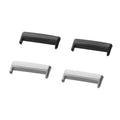 kwmobile 4x Metall Adapter mit 20mm Bandbreite kompatibel mit Fitbit Versa 4 / Sense 2 / Versa 3 / Sense Uhrenarmband - Smartwatch Armband Anschlussadapter Set aus Metall Silber  [dsg01]