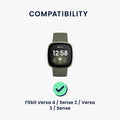 kwmobile Metall Adapter mit 20mm Bandbreite kompatibel mit Fitbit Versa 4 / Sense 2 / Versa 3 / Sense Uhrenarmband - Smartwatch Armband Anschlussadapter Set