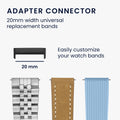 kwmobile Metall Adapter mit 20mm Bandbreite kompatibel mit Fitbit Versa 4 / Sense 2 / Versa 3 / Sense Uhrenarmband - Smartwatch Armband Anschlussadapter Set