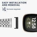 kwmobile Metall Adapter mit 20mm Bandbreite kompatibel mit Fitbit Versa 4 / Sense 2 / Versa 3 / Sense Uhrenarmband - Smartwatch Armband Anschlussadapter Set